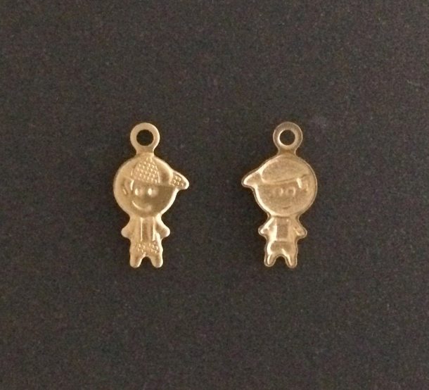 Gold filled Little Girl Charms pandent , 10 50 100 250 pieces 40