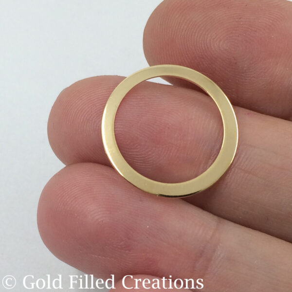Gold filled circle connector round