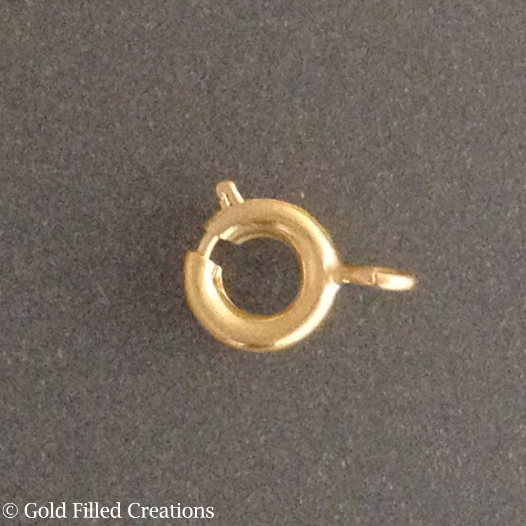 Gold filled spring ring clasps 6mm , 10 50 pieces 10 discount , gold