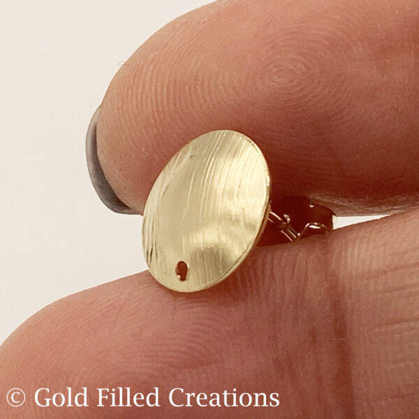 Gold Filled Studs Round Earrings 11mm