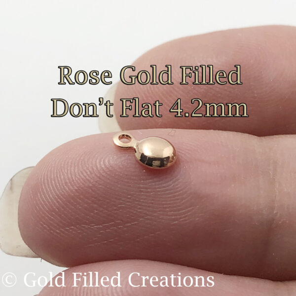Rose Gold Filled Tiny Round Charms